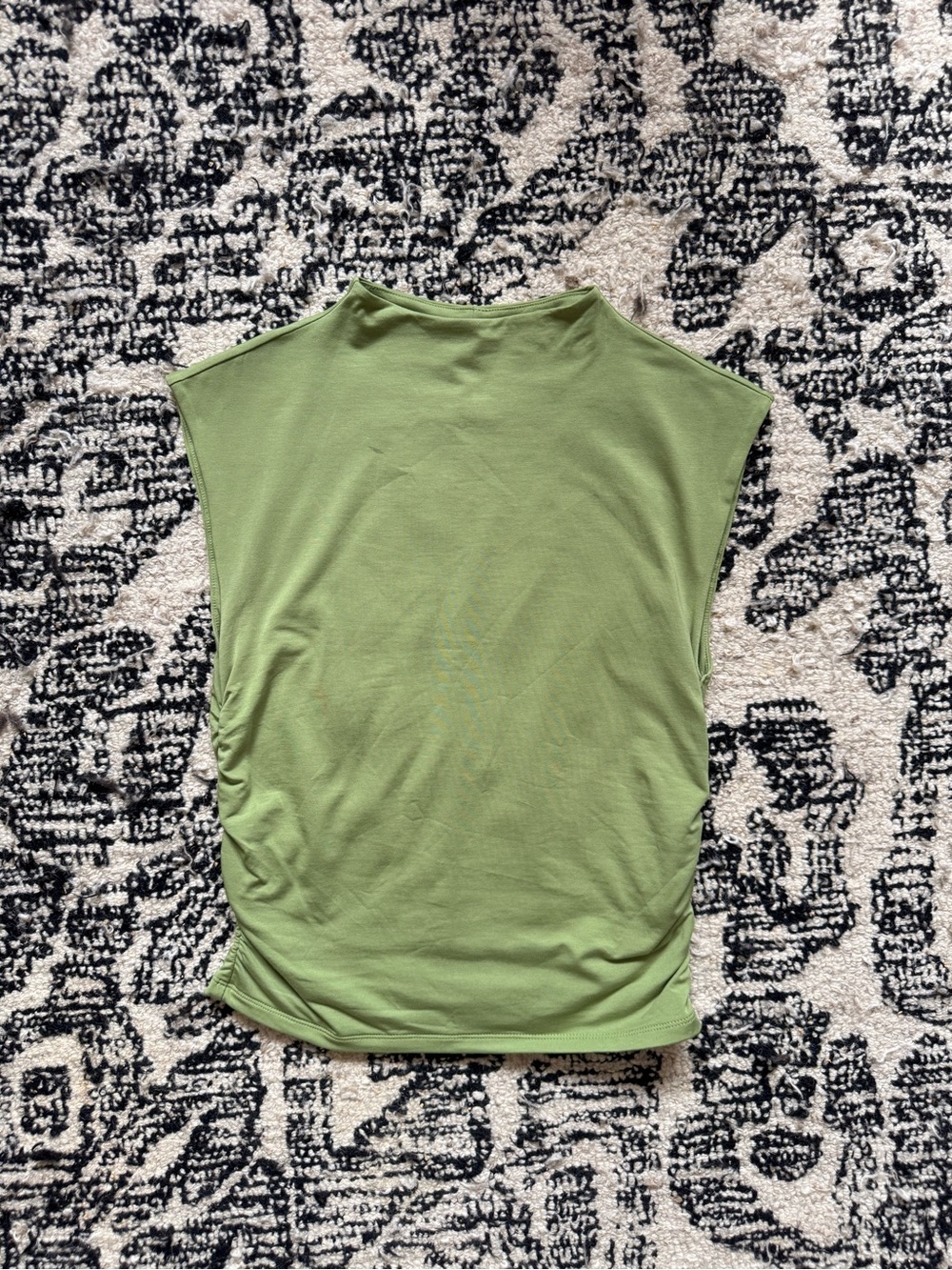 Abercrombie & Fitch Olive Green Cap-Sleeve Mock Neck Tank
